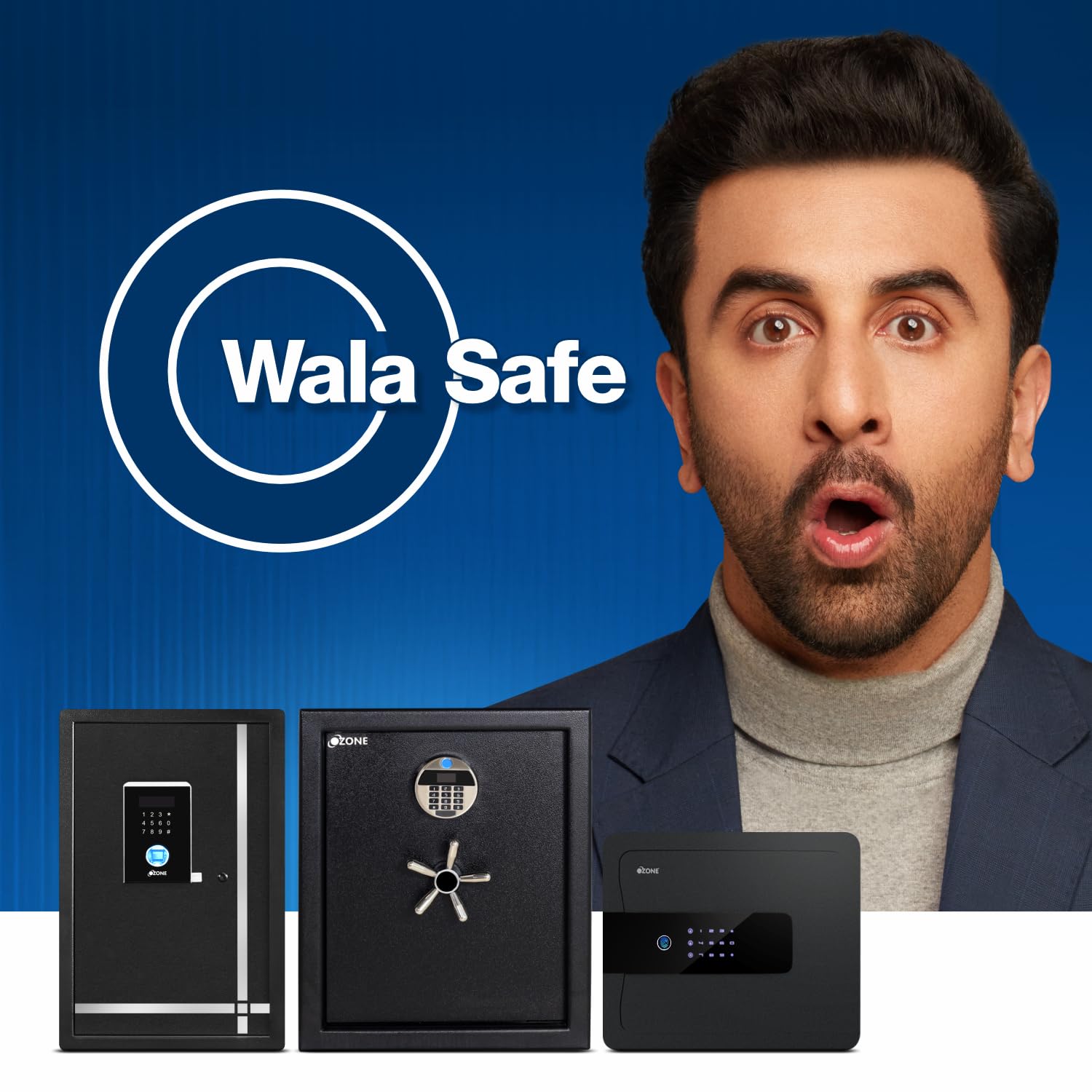 Ozone 40L Fireproof Safe Locker for Factories/Warehouses – High-Security Fingerprint Lock, Dual Unlocking Options (Fingerprint & PIN), 76kg, 2-Year Warranty – Superior Fire Protection & Durability